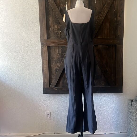 Popilush The Shapewear Jumpsuit Denim Square Neck Tank Top Flare - Picture 8 of 16